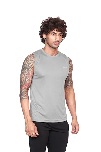 Image of Big Button Mens Quick Dry Sports Cut Sleeves Sports Tshirts Tank Top