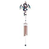 StealStreet 42 Inch Blue Dragon Gem Copper Tube Wind Chime