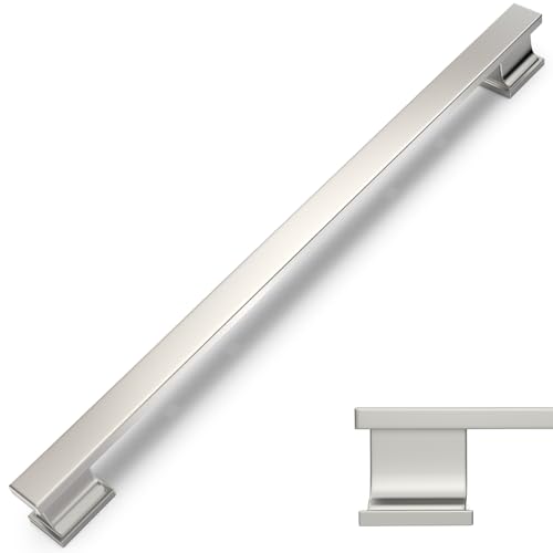 COTYKILEY 10 Pack 10 Inch(256mm) Brushed Satin Nickel Cabinet Handles Kitchen Cabinet Pulls Cabinet Door Handles Kitchen Cabinet Hardware