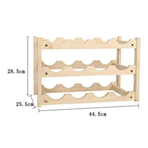 Soporte para botellas de vino en madera sólida miniatura 2