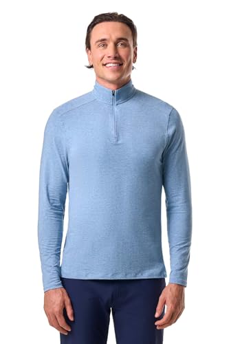 Coolibar UPF 50+ Men's Sonora Quarter-Zip - Sun Protective Black