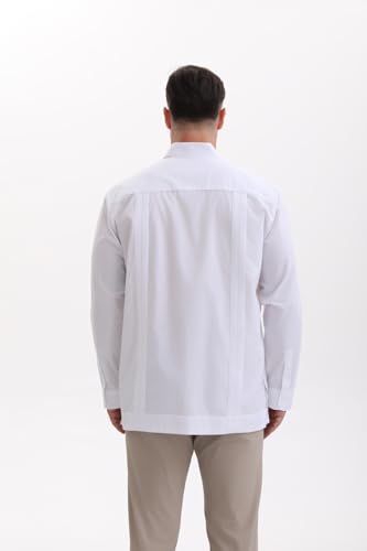 Mens Snap Shirts, Guayabera Shirts for Men Long Sleeve Guayabera Shirts2