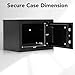 Fraiixar Safe Box 0.21 Cubic Feet Steel Security with Digital Keypad-Electronic Safe for Home Office Hotel Business, Cash & Jewelry & Documents, 2 Emergency Keys Included，(BLACK)