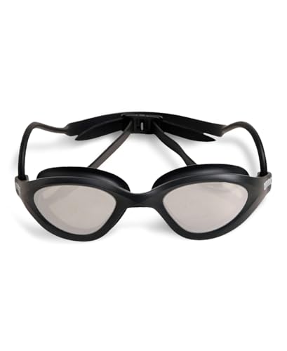 ARENA Unisex 365 verspiegelte Schwimmbrille für Fitnessschwimmer, bequem, beschlagfrei, wasserdicht, für Damen und Herren, Silber/Grau/Schwarz