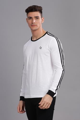 Image of ADRO Full Sleeve Tshirt for Men | Colorblock T Shirt for Men | 100% Cotton Tshirt | Full Sleeve Regular Fit T-Shirt | Men's Full Sleeves T Shirts