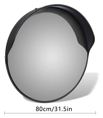 Miroir de circulation convexe extérieur 80cm avec support mural