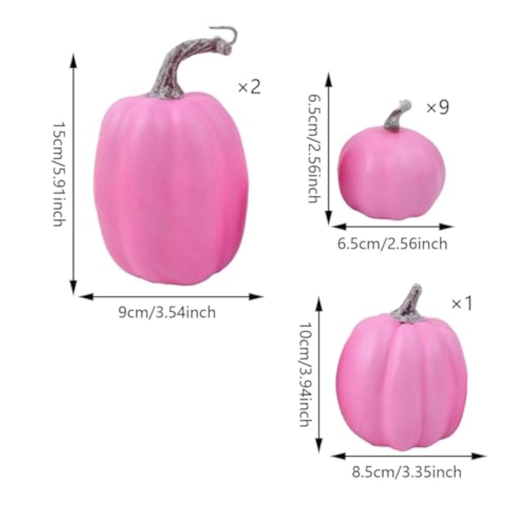 12 Pieces Pumpkins Faux Pumpkins for Tabletop Centerpiece