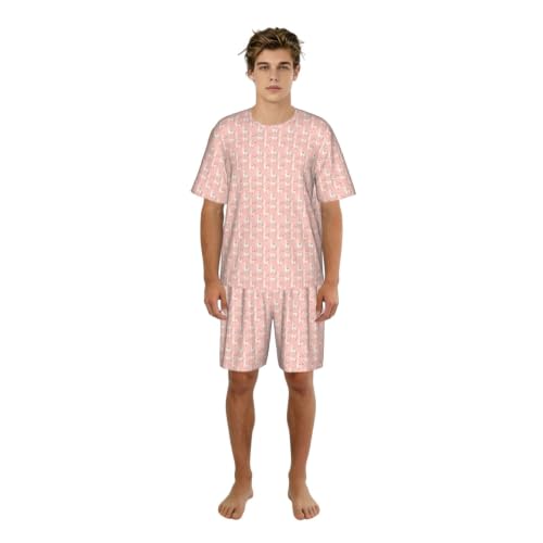 Pyjama extensible hommes imprimé cactus doux pour vêtement de nuit