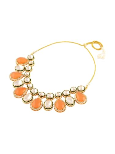 Juego de joyas Meenakari DMZ-2802 de latón con diamantes austriacos S 7