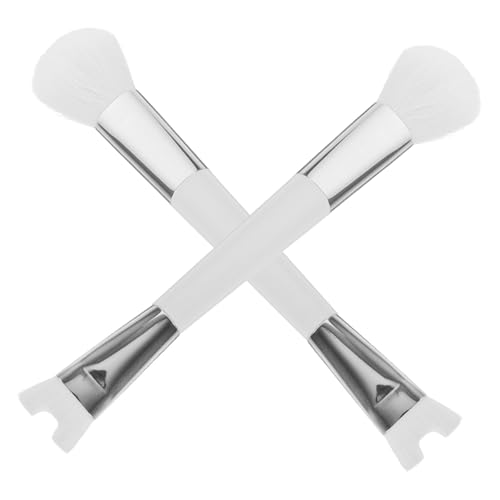 VICASKY 2Pcs Dual Ended Nose Contour Brush for Women Soft Bristle Makeup Tool for Blending Nose Shadow and Highlighter Portable Shaped Design for Easy Application