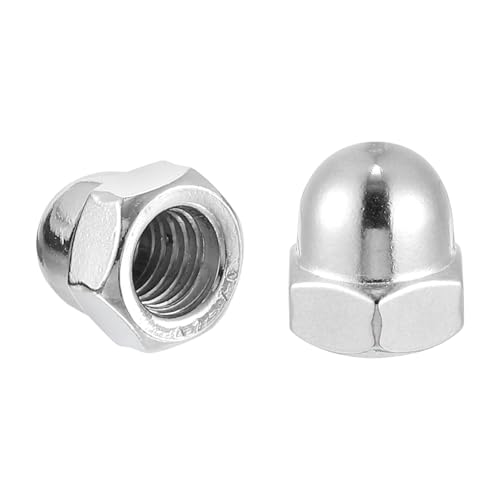 sourcing map 5/16-18 Acorn Cap Nuts, 20Pcs 304 Stainless Steel Dome Cap Head Acorn Nut Hardware Nuts for Bolt Cover, Silvery