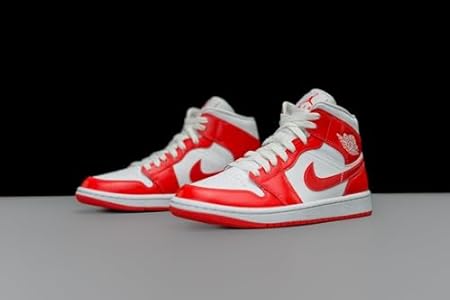 jordan 1 mid white habanero red