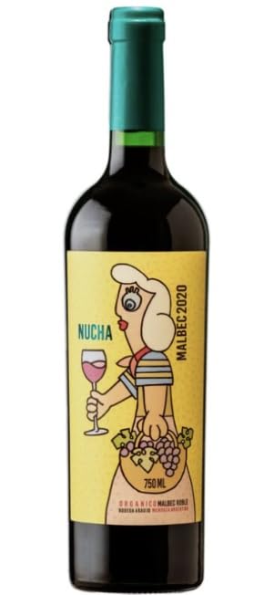 Nucha Vino Tinto Malbec Orgánico - Mendoza, Argentina - pack 3 Botellas 75 cl.