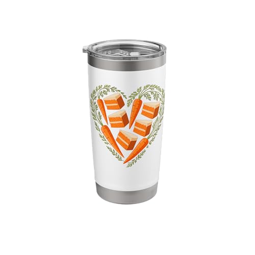 Heart Shape Carrots Carrot Cake Stainless Steel Insulated Tumbler