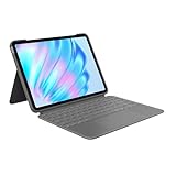 Logitech Combo Touch iPad Air 11-inch (M2), iPad Air (4th & 5th gen - 2020, 2022) Keyboard Case - Detachable Backlit Keyboard with Kickstand - Oxford Grey