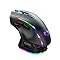 EMPIRE GAMING RF908 - Souris Gamers sans Fil Rechargeable avec Station de Recharge Magnétique RGB - 10000 DPI 8 Boutons Programmables Modes WiFi 2.4GHz / BT/Filaire Via USB-C (Noir)