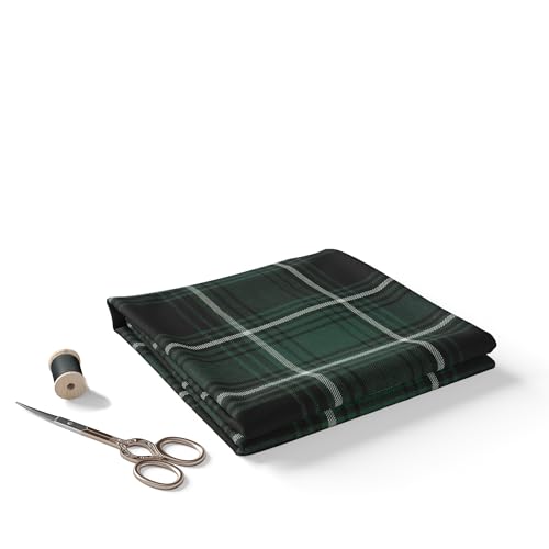 BIGREAMS Unstitched 100% Cotton Checkered Shirt Fabric For Men's - 0% Color Fade, Tartan Checkered Causal Summer Shirt Piece, Breathable Fabric, 150 CM WIDE