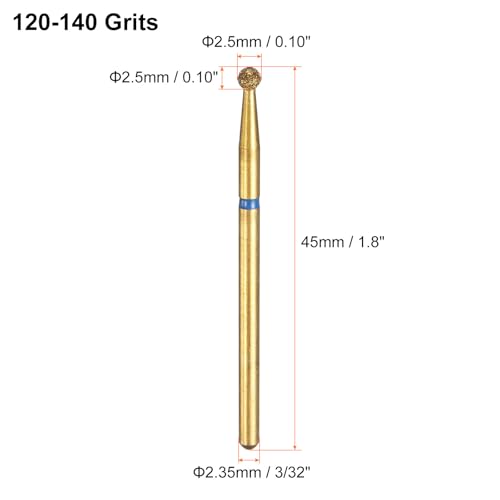 Set 5 pcs Punta de Fresa Diamante 2.5mm HARFINGTON miniatura 2