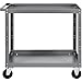 Global Industrial 2 Shelf Steel Stock Cart, 800 Lb. Capacity, 36