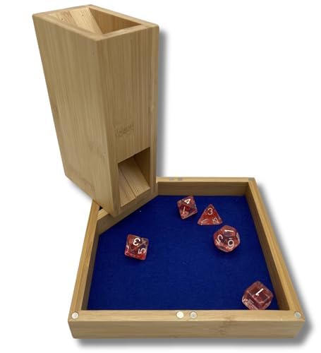Grinning Gargoyle 18cm Bamboo DnD Dice Tower Collapsible, Portable Magnetic Wooden DND Accessory - Image 3