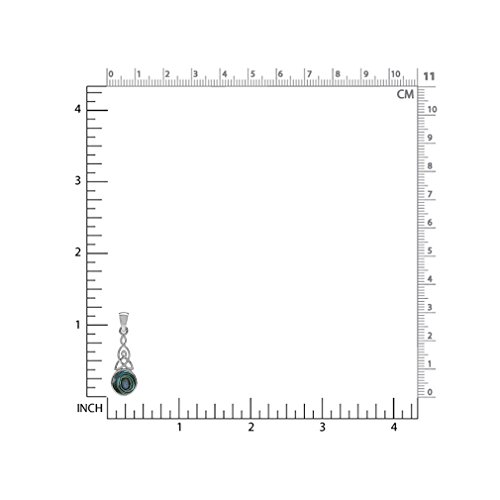 Silvershake Abalone Paua Shell 925 Sterling Silver Triquetra Celtic Knot Pendant With 18 Inch Chain Necklace #TOP1