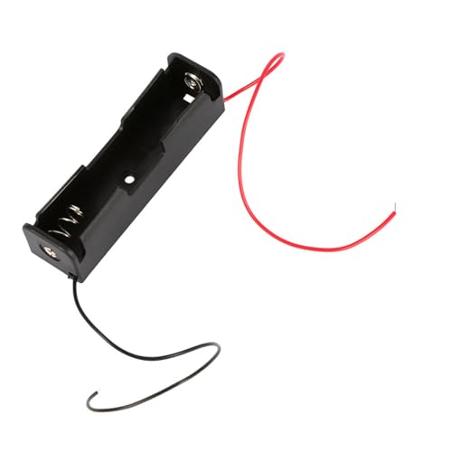 ERYUE Etui na Baterie Plastikowe Pudełko do Przechowywania z Przewodem na 1 baterię Kompaktowy Akumulator do Aktywności świeżym Powietrzu 5 Sztuk Czarny