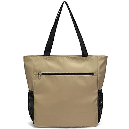 Image of ETidy Large Capacity Foldable Tote Bag With Zipper | Water-resistant, Lightweight, Sandproof, Beach Bag, Gym Bag, Travel Shopping Bag