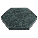 LALADEFIEE Posavasos de Mármol Hexagonal Verde India Aislante Térmico para Tazas Protector de Mesa Resistente y Decorativo para Oficina y Hogar