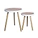 Couchtisch-Set,Beistelltisch-Set,Satztische,2er-Set Sofatische,Dekorativ robust für Wohnzimmer Schlafzimmer Minimalismus elegant rund