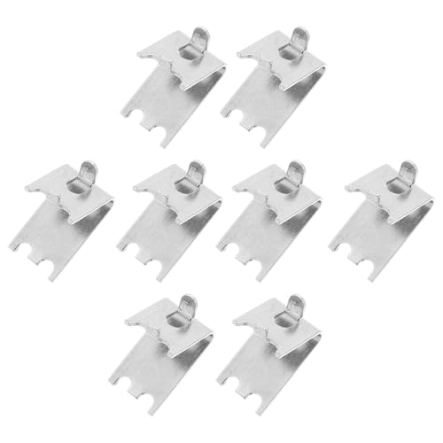 Cabilock 8 Clips de Soporte para Estantes de Congelador en Acero Inoxidable, Resistentes y No Deformables, Ideales para Sujeta Baldas en Refrigeradores Familiares