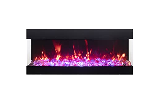 Amantii Trv-65-Bespoke Tru View Bespoke - 65" Indoor/Outdoor 3 Sided Electric Fireplace, Wifi, Bluetooth, Speaker, And A Selection Of Media Options #TOP1