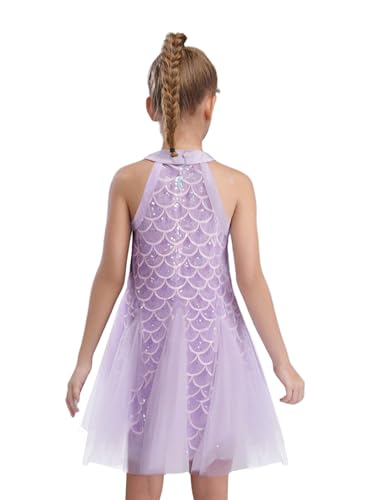 Toddler Girls Mermaid Dress Summer A Line Sundress Shiny Sequin Tutu Birthday Party Fancy Princess Dress3