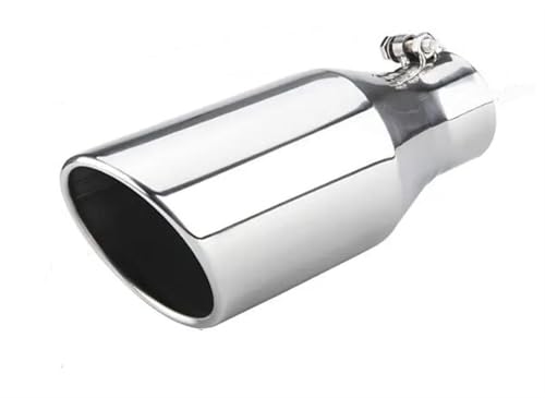 Tuyaux d'échappement voiture en inox 304 premium avec embout argenté incliné