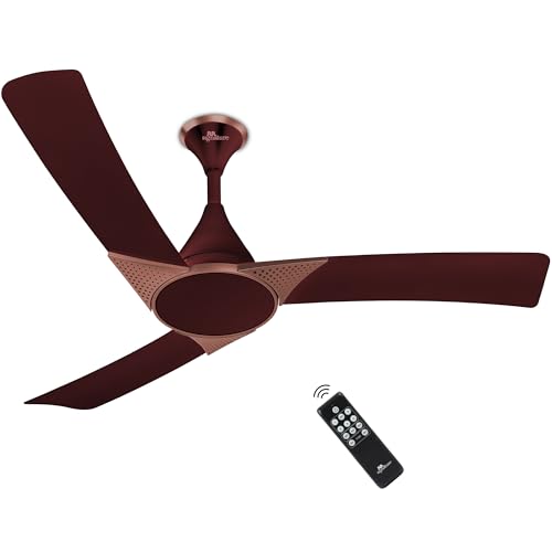 RR Signature Raptor 1200mm BLDC Designer Ceiling Fan | 350 RPM, 32W Low Power | 60% Energy Saving | Reverse Rotation | 4 Smart Modes | High Airflow | Low Noise | 2-Year Warranty [ALE BROWN]