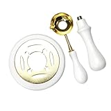 MZRAN Holz- und Edelstahl-Dichtungswerkzeug-Set mit Öfen, Löffel, Griff zum Basteln, Bastelset