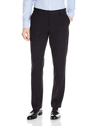 Arrow Men's Micro Stripe Suit Separate Pant, Black, 42W x 30L