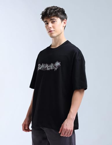 Image of Flying Machine Men's Oversized Fit T-Shirt | Printed | Tshirt for Man