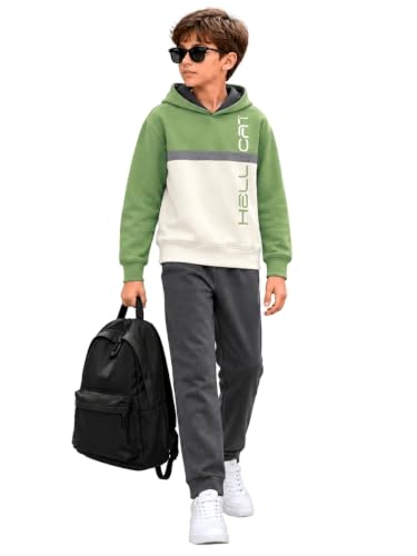 Image of HELLCAT Printed Cotton Blend Full sleeve Hoodie T-shirt Jogger Trackpant Clothing Set for Boys