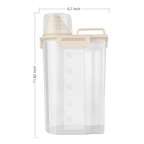 Uppetly Rice Airtight Dry Food Storage Containers, Bpa Free Plastic Storage Bin Dispenser With Pourable Spout, Measuring Cup For Cereal, Flour And Baking Supplies, Include A Stainless Steel Whisk #TOP7