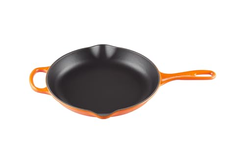Image of Le Creuset Enameled Cast Iron Signature Iron Handle Skillet, 10.25", Flame