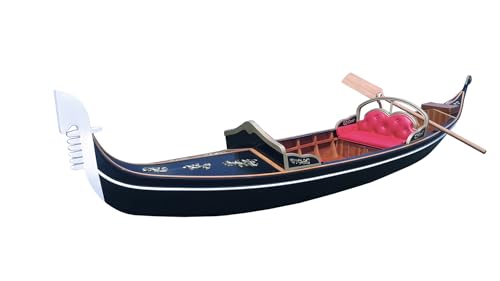 Old Modern Handicrafts 15-Feet Venetian Gondola Real Wooden Boat -100% Handcrafted in 600+ Hours - 181L x 47W x 44H Inches