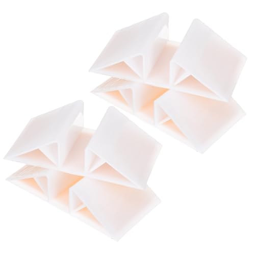 MUSISALY Base de Sujeción Triangular de Plástico para Valla de Mascotas, Reforzadora y Robusta para Puertas y Escaleras, Paquete de 4 Unidades