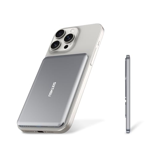 Chargeur portable magnétique SIXTHGU S05 power bank induction et USB-C 20W iPhone 15 14