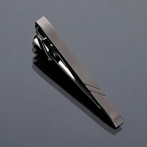New 2025 Men'S Black Metal Tie Clip Bright Chrome Stainless Steel Jewelry Necktie Clips Clamp Wedding Charm Creative Gifts Decoration Jewelry Commemorative With You Accessories Trendy Best For Gift3