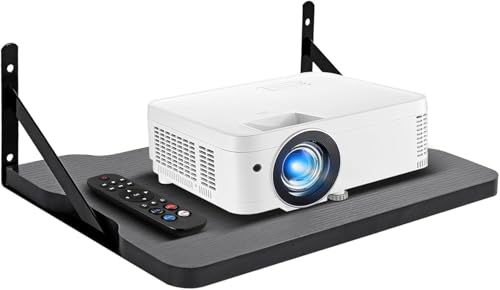 Projector Shelf Router Wall Mount Floating Shelf Projector Mount Rack Holder(Black 16.5 x 11)