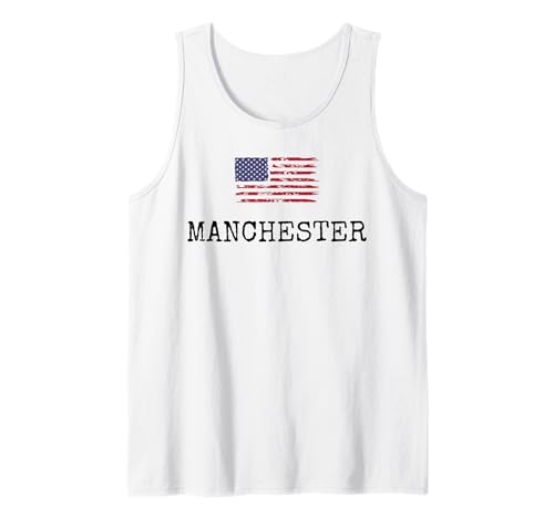 Manchester City - Bandera de Estados Unidos, viajes estatales, Estados Unidos, mujer, hombre Camiseta sin Mangas