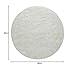Paco Home Hochflor Teppich Rund Wohnzimmer Schlafzimmer rutschfest Shaggy Modern Flauschig Einfarbig Langflor Kunstfell, Grösse:80 cm Rund, Farbe:Weiß