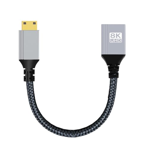 NFHK �R�[�h 8K �^�C�vC Mini HDMI 2.1 �I�X - HDMI ���X���� HDTV �P�[�u�� DV �J���� �m�[�g�p�\�R�� �|�[�^�u�� ���j�^�[�p