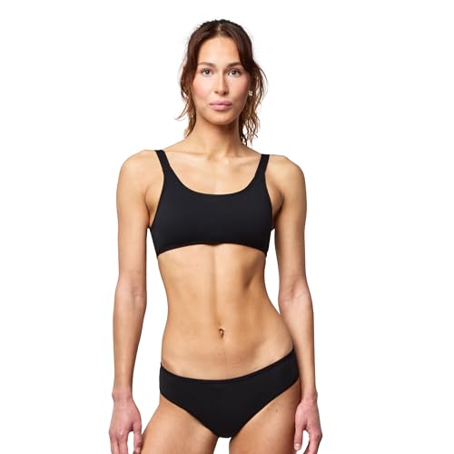 WUKA Period Swimwear Bikini Bottom Light Flow Leak Proof Reusable Washable Period Swimwear for Women Bikini Brief Size S Black