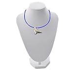 Pigeon ft117 Collier en étain anglais fin sur cordon bleu 45,7 cm